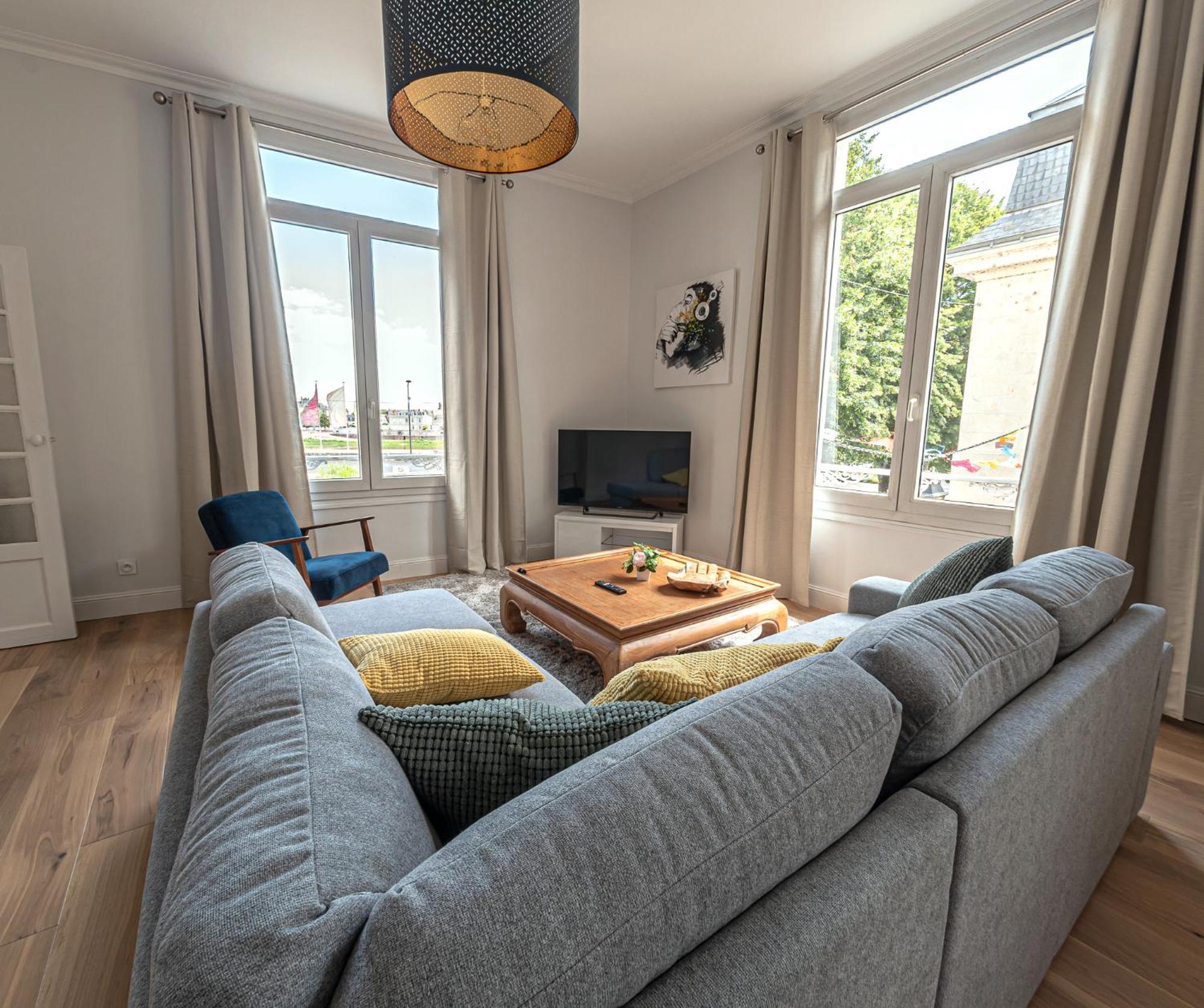 Appartement Le Moliere Vue Sur Loire Сомюр Екстериор снимка